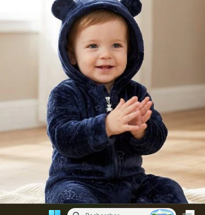 Combinaison bebe polaire | bleue