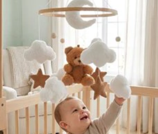 Mobile pour bébé | ours nuages étoiles