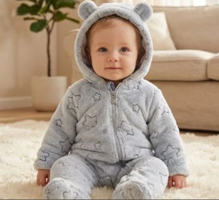 Combinaison bebe à étoiles | douceur pure